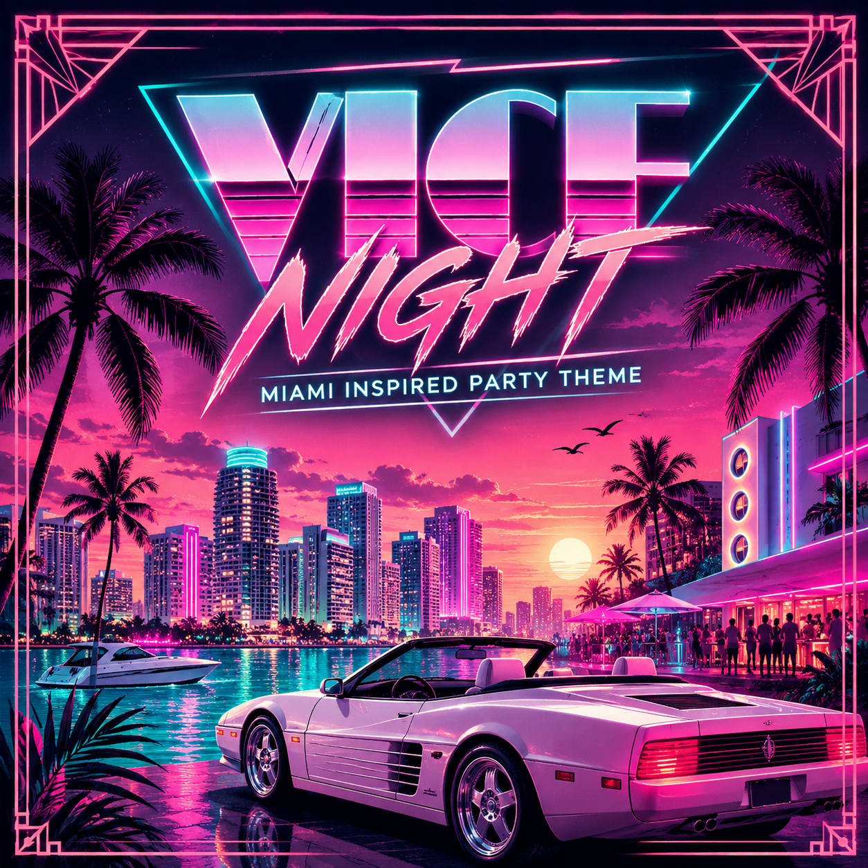 🌴🔥🍸 Miami Vice Nights at The Clayton Crossroads — August 15, 2026